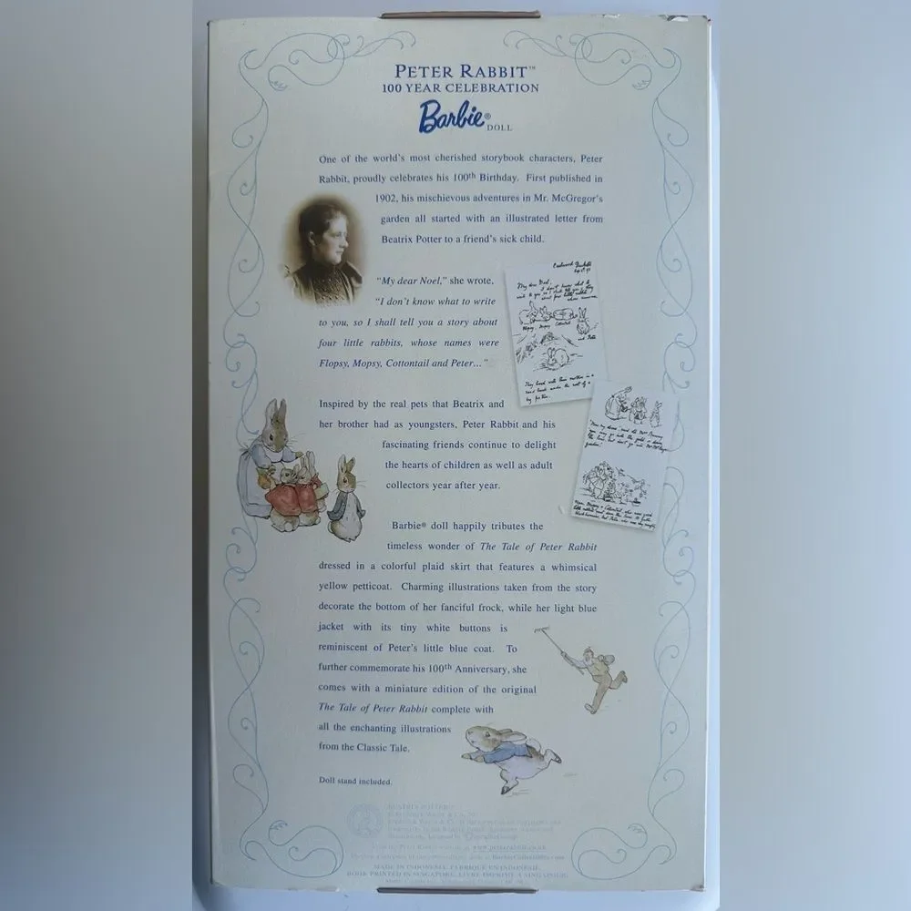 Vintage New 100 Year Anniversary Barbie Celebration Peter Rabbit Doll